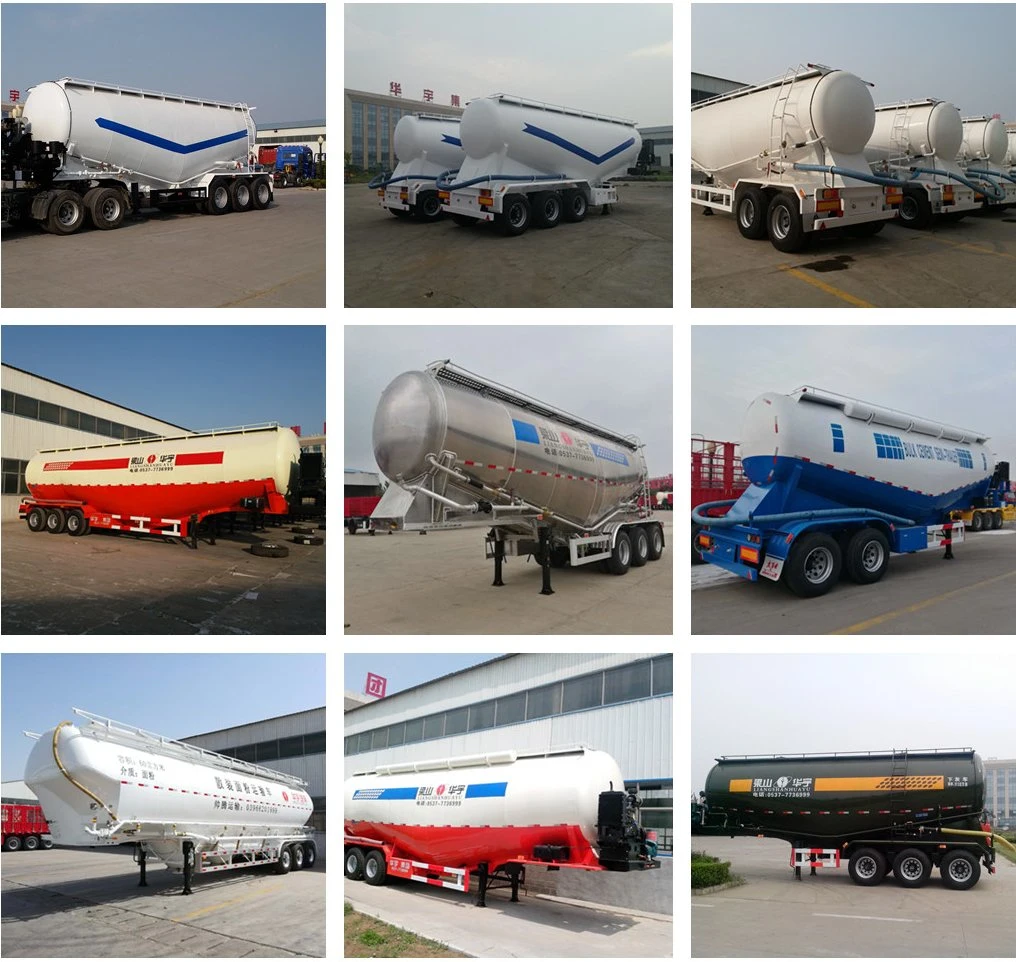 Fixed Compressor Flour Bulker Three Axle Powder Material Transport Vehicle