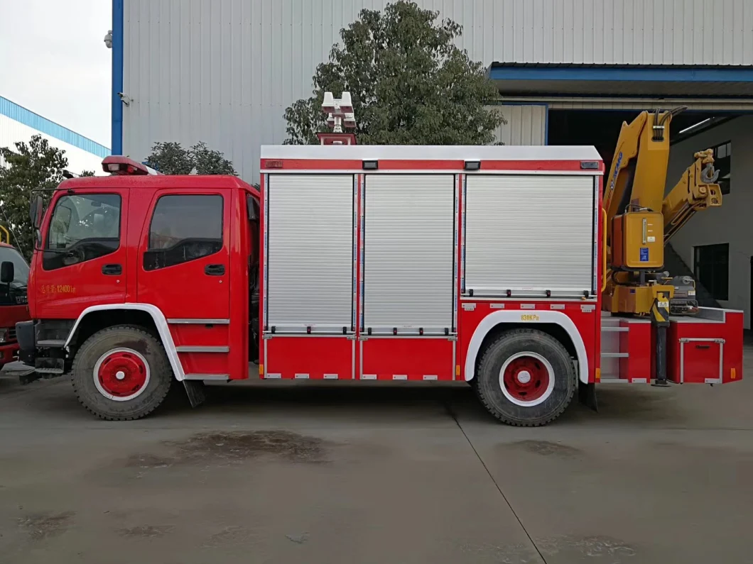 Large Space Equipment Box Body 5 Tons Lifting Crane Emergency Rescue Fire Special Vehicle