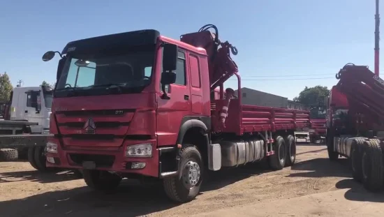 Sinotruk HOWO 6X4 371HP 측면 패널이 있는 플랫베드 밴 트럭 트럭