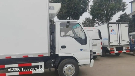 일본 Isuzu 600p 4X2 유형 5톤 6톤 냉장 아이스크림 트럭